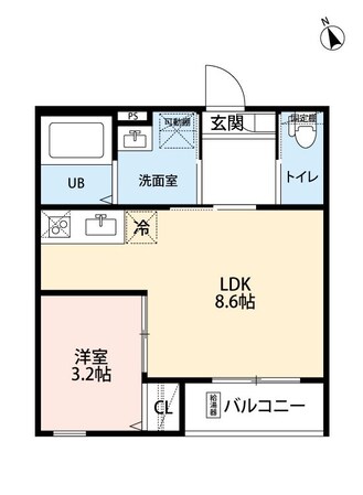 上飯田駅 徒歩10分 1階の物件間取画像